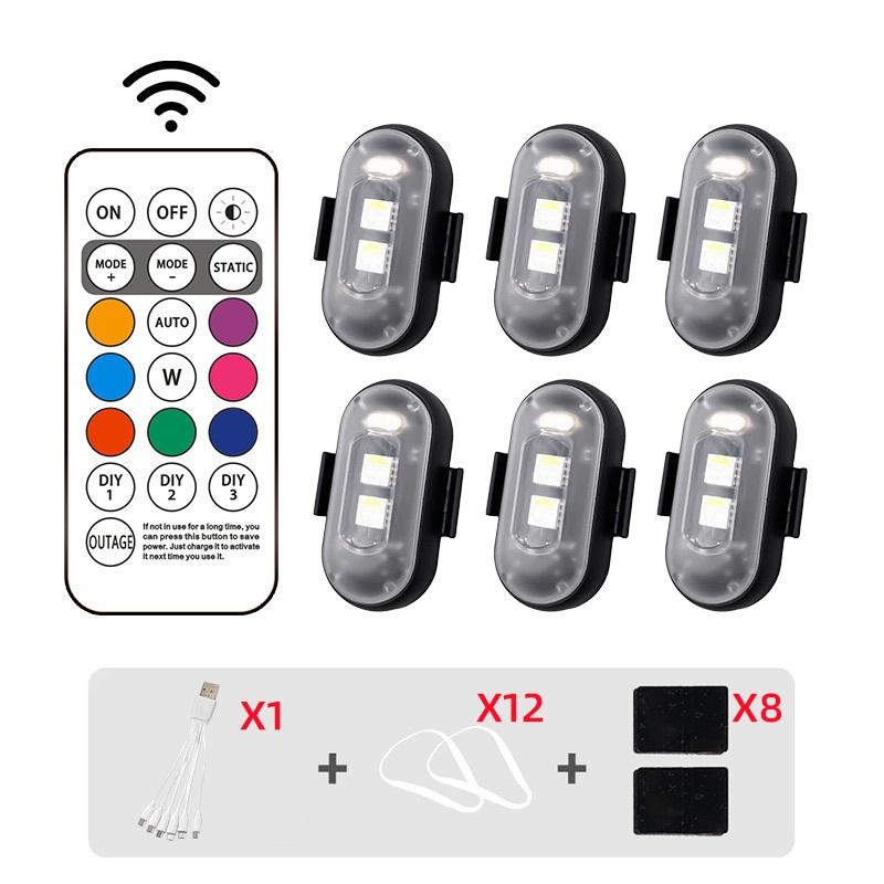 Luzes de Aviso Sem Fio para Aeronaves Leves, Aviões, Helicópteros, Luzes Estroboscópicas LED RGB para Aeronaves, Luzes de Motocicleta, Posição de Flash LED
