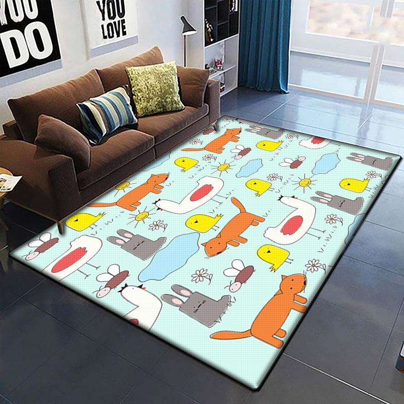 Desen animat anime frumos pictură covor pentru camera de zi Covor zonă mare Covor negru moale Covorașe de decorare a casei Covoare Boho Picnic