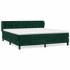 Lit avec matelas - Maison Exclusive - Velours vert foncé - 160x200cm - Tête de lit réglable