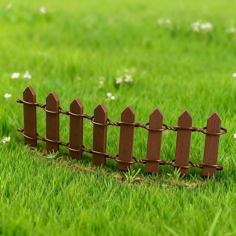 Mini Wooden Picket Fence Multicolor Micro Landscape Decor Fairy Garden & Dollhouse DIY Barrier Miniature Garden Accessory