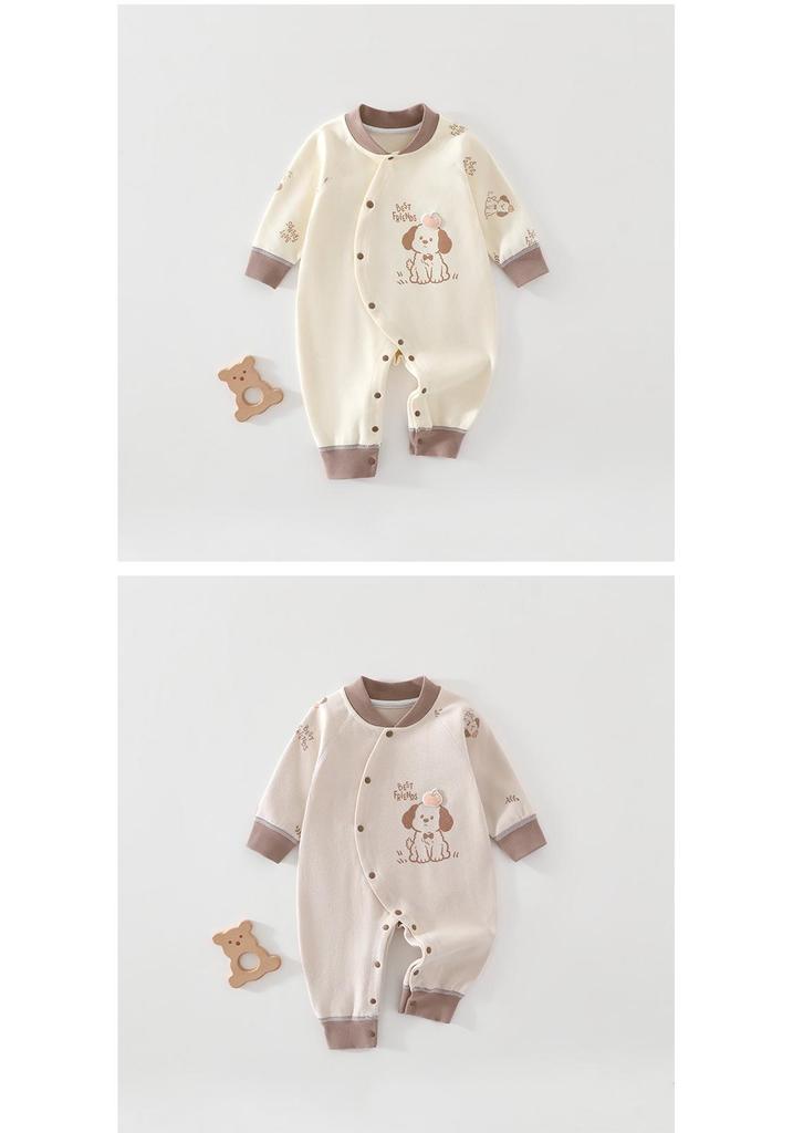 Unisex Pure Cotton Baby Romper: Tagless, All-Season Suit for Newborns - Ideal for Spring & Autumn