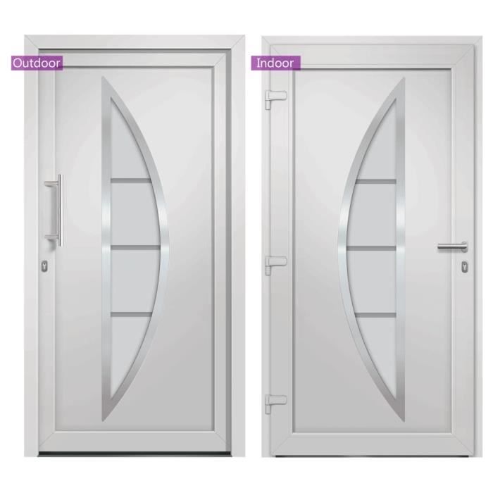 VidaXL Porte d'entrée Blanc 98x200 cm