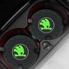PVC 2 Stück Auto Becheruntersetzer Anti-Rutsch Wasseruntersetzer Styling für Skoda VRS Yeti Kodiaq Rapid Octavia Fabia Superb 2 3 Karoq Scala
