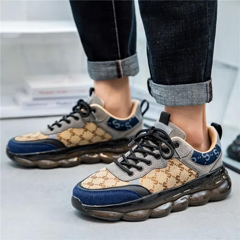Fashion Men's Green Running Shoes Fashion Lightweight Breathable Comfortable Sports Shoes Outdoor Basketball Casual Shoes Thick