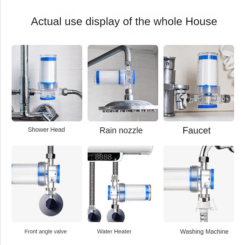 Purifier Output Universal Shower Filter PP Cotton Shower Strainer Washing Machine Water Heater Pre-filter Kitchen Accessories