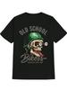 Men039;s Casual Round Neck T-Shirt with 034;Old School Bikers034; GraphicPolyester Ma Unisex T-Shirt