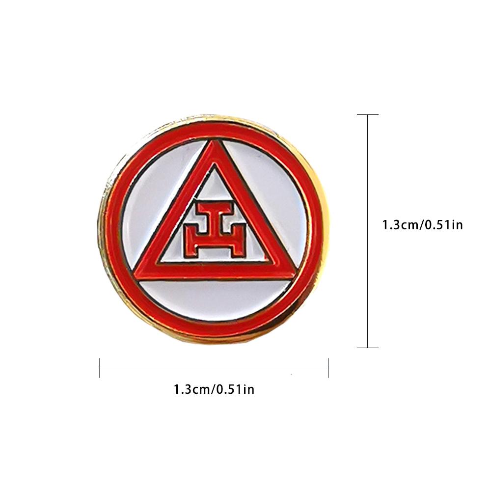 Masonic Lapel Pins Freemasonry Badge Mason Freemason BLM44 Royal Arch Masonry Size1.3cm Round Brooches and Badges Brooch Symbol 1.3cm