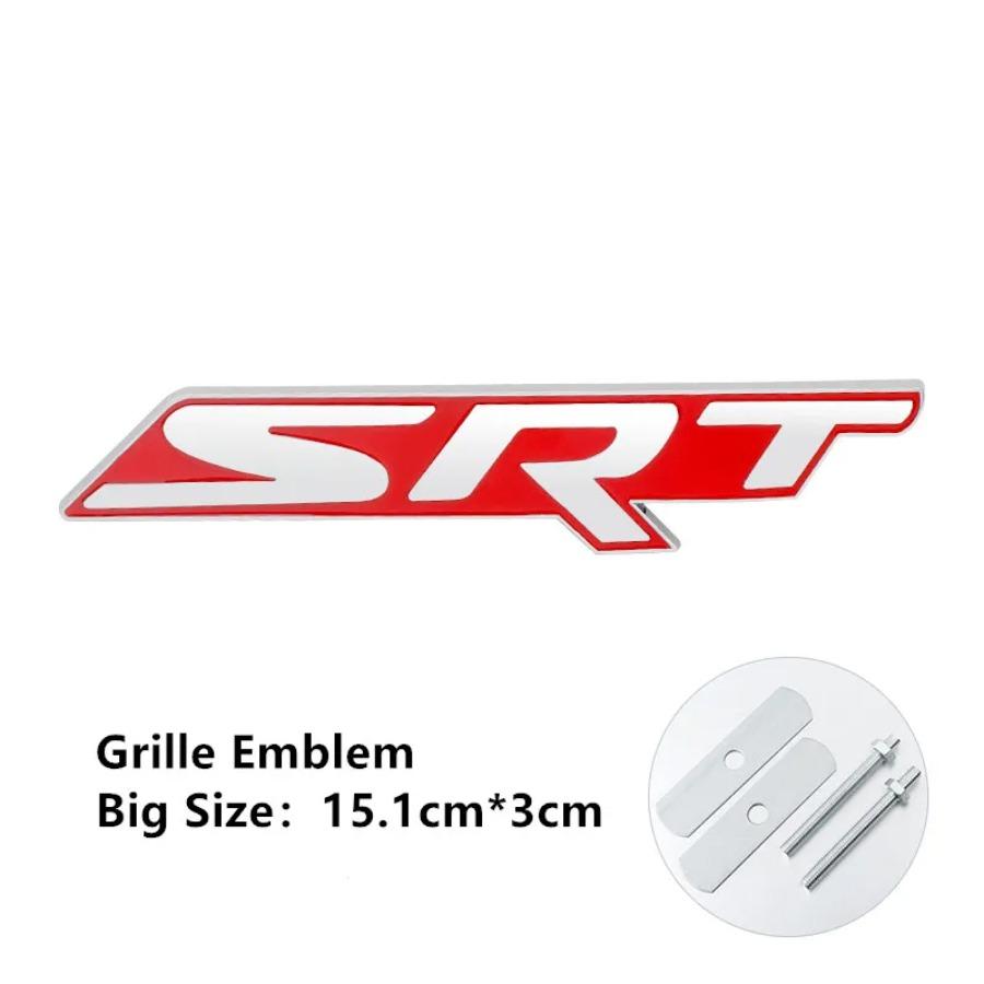 1 ks kovové 3D zadní nálepky na kufr auta pro znak Srt, odznak Sxt, Challenger, Durango, Viper, Caliber, znak na mřížku, dekorace