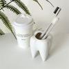 Unique Dental Tooth Pen Pencil Pot Fashion Tooth Shape Pencil Pot Desk Organizer Ceramic Pen Holder Stationery Storage