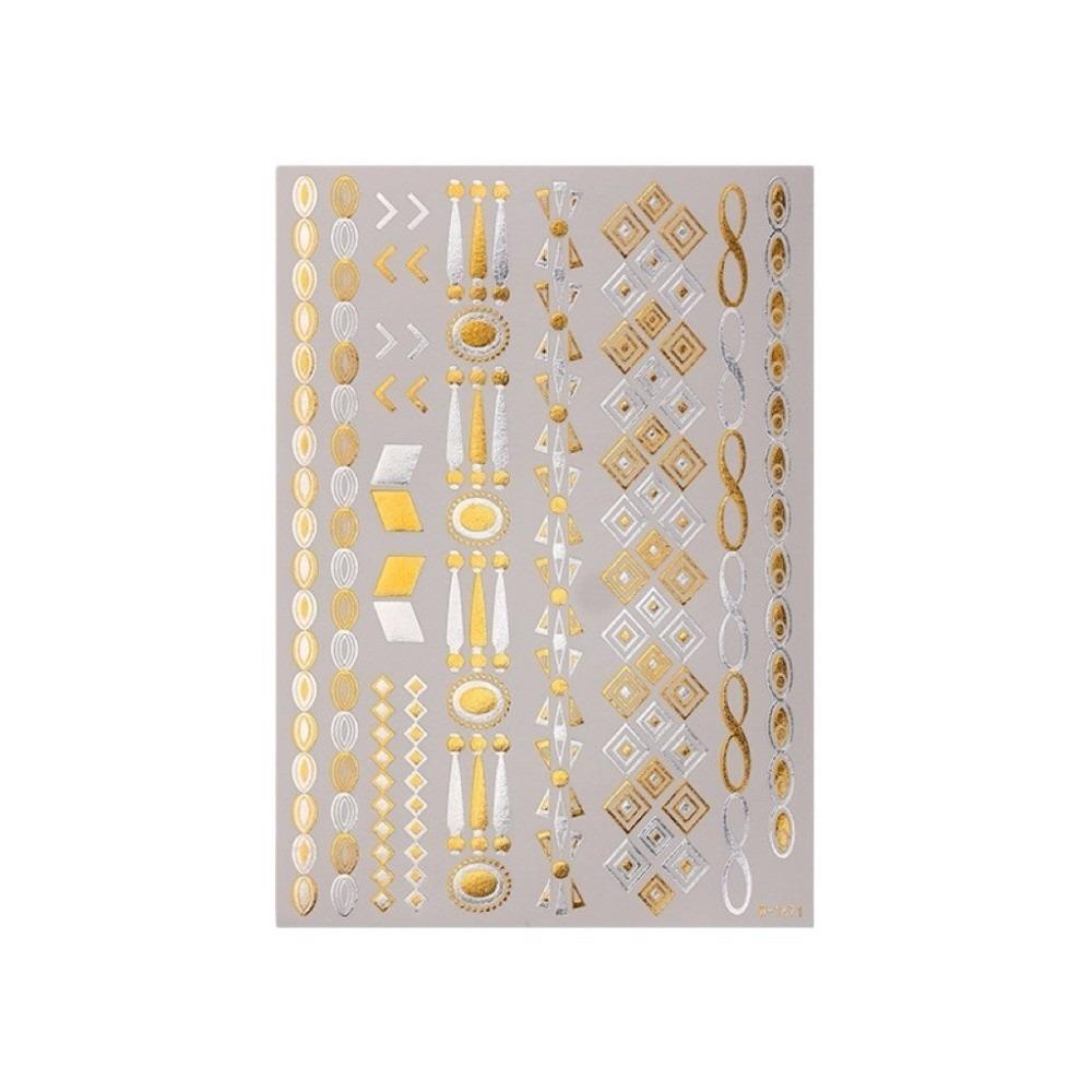 

India Flower Totem Bronzing Henna Tattoo Stickers Mehndi Stickers Body Art Sticker Women/Lady Style G