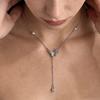 Y2K New Pearl Heart OT Necklace for Women Girl Choker Fashion Zircon Pendant Trendy Chain Anti-allergy Pendant 2026 Best Gift