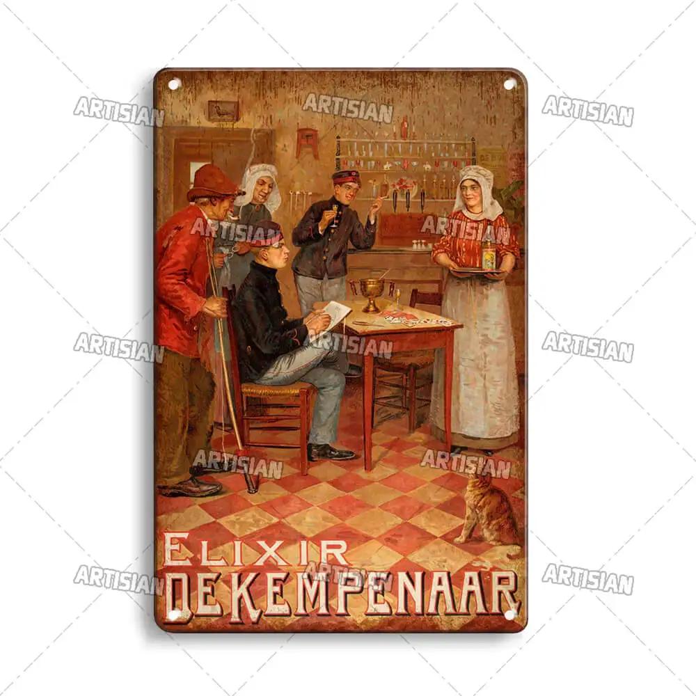 ARTISAN Retro Wein Metallschild Dekoposter Alkohol Wand Metall Blechschild Werbung Wanddeko Man Cave Club Metallplakette