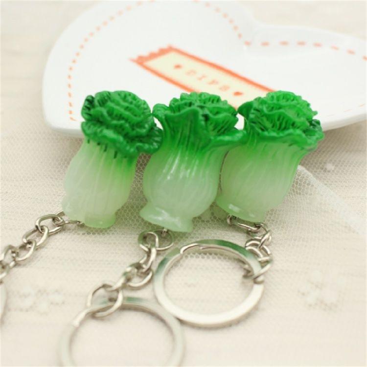 Fashion Chinese Cabbage Keychains Car Keyring for Bag Purse Jewelry Accessory