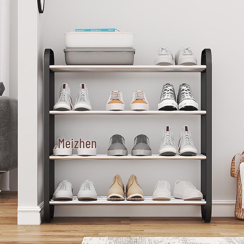 Multi-Layer Alloy Shoe Rack for Dormitory and Home Entrance Hallway