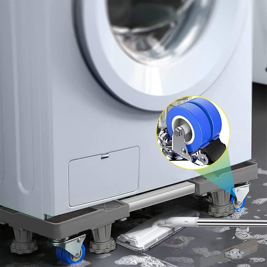 Suport Universal pentru Mașină de Spălat Uscător Reglabil Heavy Duty Suport pentru Frigider Bază Suport din Oțel Inoxidabil