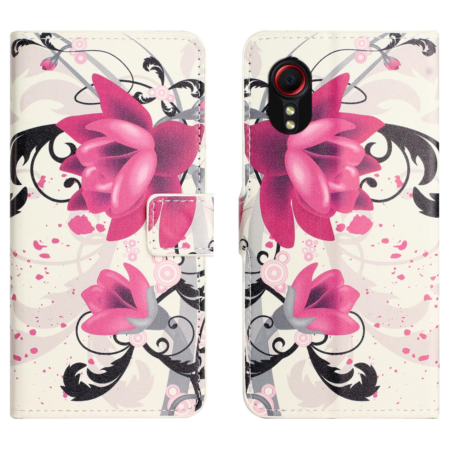 

Для Samsung Galaxy Xcover7 кожаный чехол с принтом и рисунком, защитный чехол для телефона Lotus