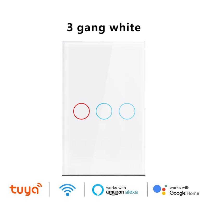 Tuya EU/US Smart Switch RF433 Required Neutral Wire Control Works With Alexa Google Smart Life Home LED Light WiFi Touch Switch