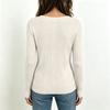Women's Casual V-Neck Pullover Long Sleeve Sweater for Everyday Wear