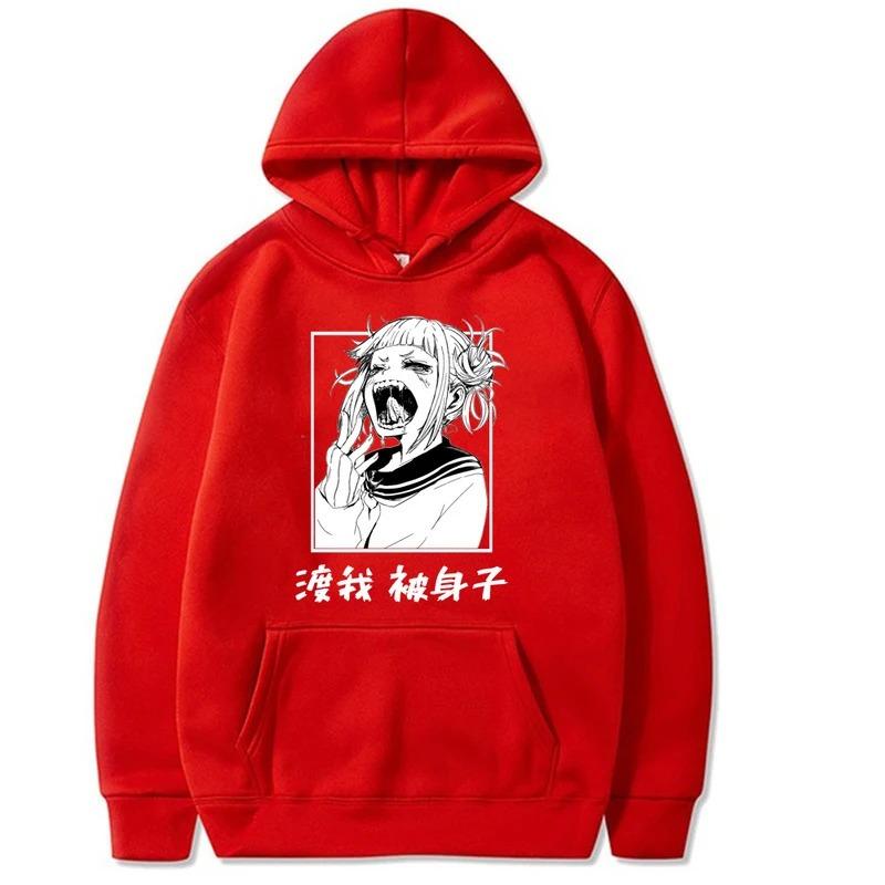 Japanese Anime Himiko Toga Pattern Hoodie Men's Hoodie Vintage Unisex Pullover Men Vintage Graphic Hoody Tops Oversize Clothing