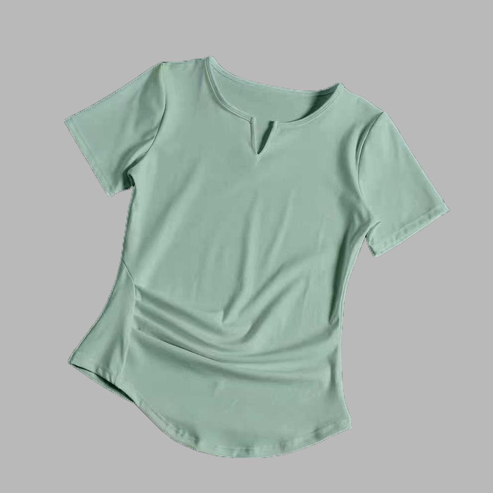Women's Slim Fit Breathable Sports T-Shirt - Short Sleeve Yoga & Running Top for Spring/Summer