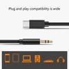 Type C To 3.5mm Audios Cable USB C To 3.5mm Cord for High Fidelitys Sound In Car &Headphone Support Noise Cancellation