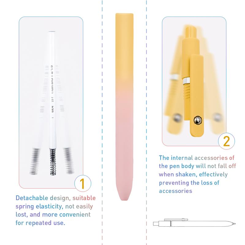 5Pcs Rainbow Minimalist Press Type Quick Drying Carbon Gel Pens Set For Students,Nurse,Bible Journal Supplies Office Accessories