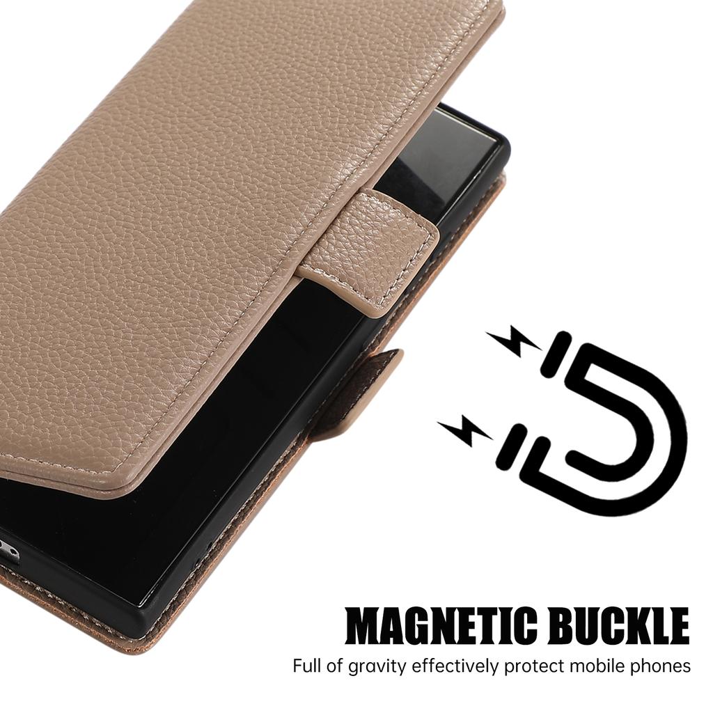 For Samsung Galaxy S23 Ultra Leather Case with Card Holder, Straps, Shockproof Wallet Phone Cover