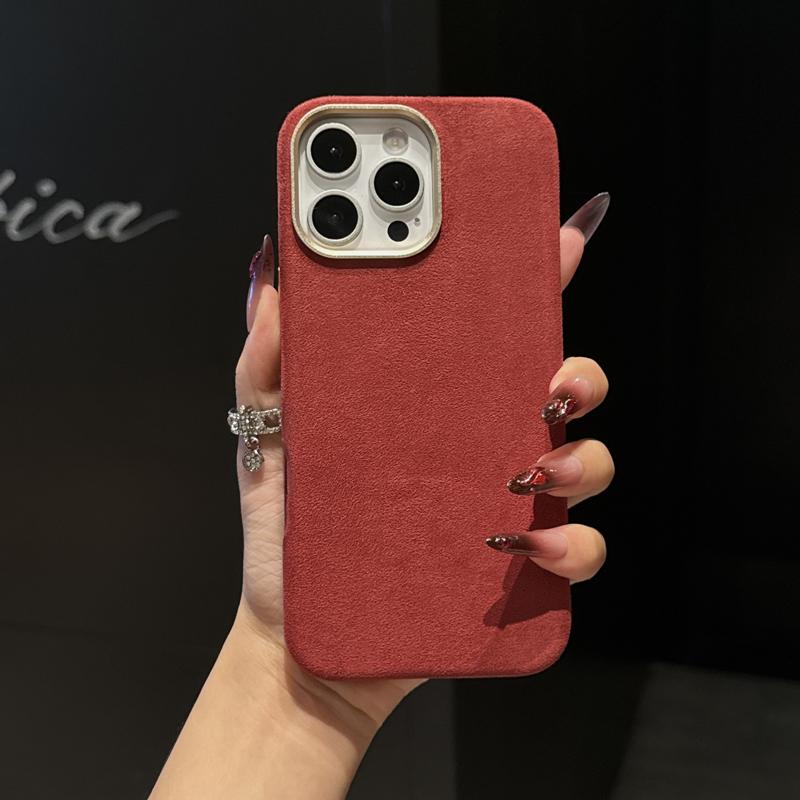 Premium Itanlian Sueded Leather Case For iPhone Air 17 Pro Max Magsafe Compatibility Metal Camera Bezel Cozy Grip Back Cover