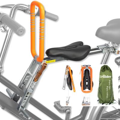 UrRider Fahrrad-Kindersitz Geeignet für Kinder ab Jahren Bis Passt für Stadt faltbare und elektrische Frontmontage - Leicht, Faltbar, Werkzeuglos