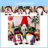 Delightful No-face Gnome Snowman Decor With Shovel And Broom Ideal For Seasonal Home Decoration