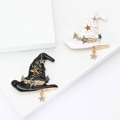 Creative Alloy Enamel Magic Hat Brooch Personalized Halloween Men'S And Women'S Suit Coat Corsage Ornament Pin
