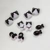 10Pcs Black And White Cat Nail Accessories Cartoon 3D Cute Cat Butt Small Fish Resin Nail Decoration Manicure Jewelry Diy