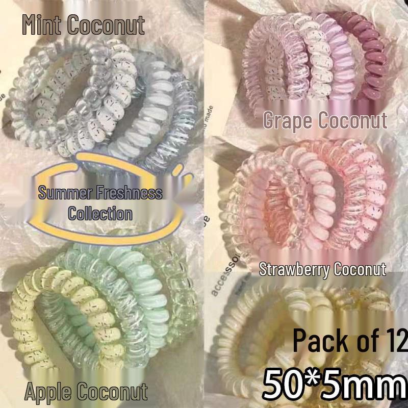 New Arrival: Premium Coconut Polka Dot Hair Tie – Summer Fresh, Durable, Versatile.