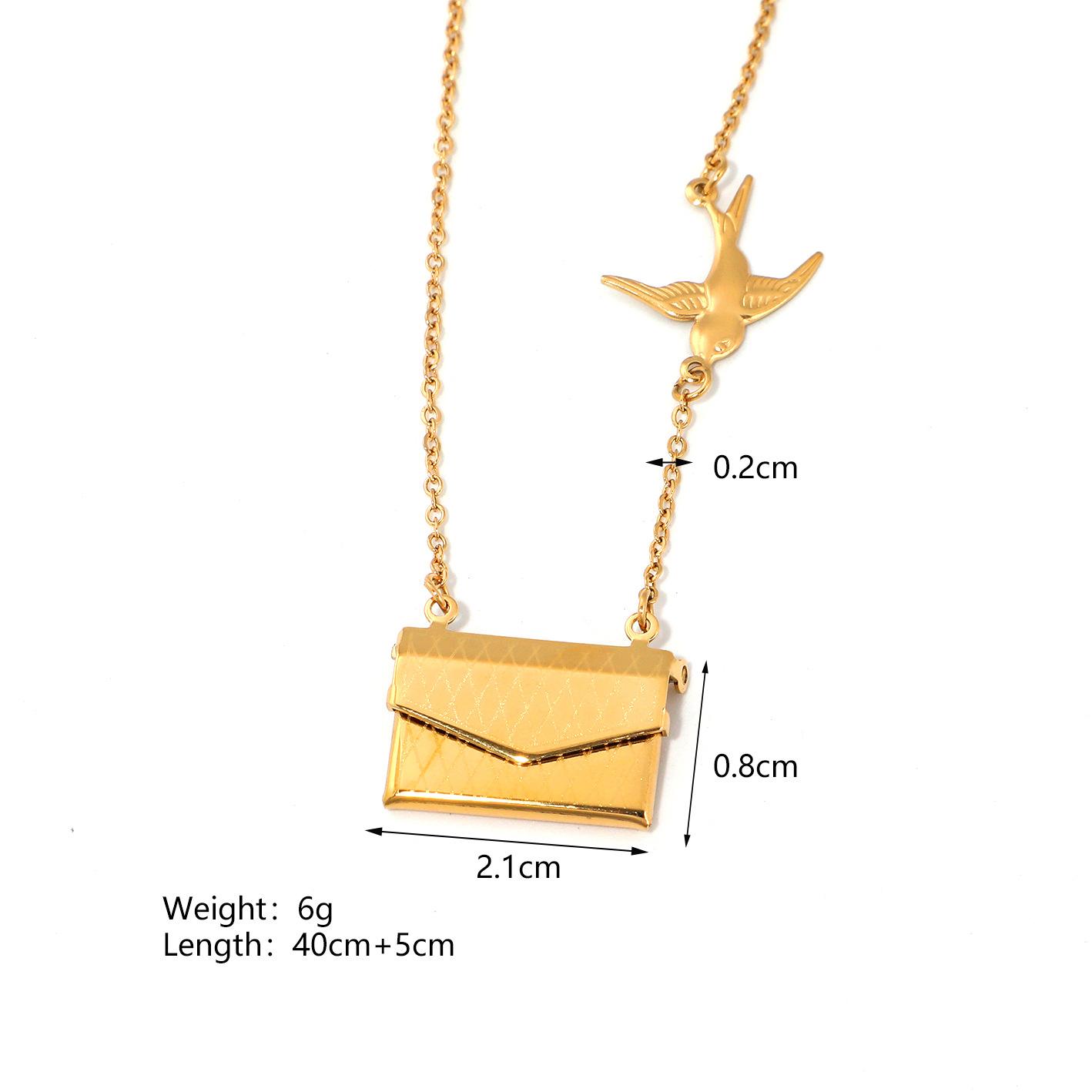 

Keen-on Trendy Stainless Steel Metal Heart Love Book Pendant Necklace for Women Water Resistant Charm Collar Jewelry Gift