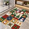 Christmas Theme Floor Carpet, Soft Area Rug, Xmas Indoor Home Holiday Decoration