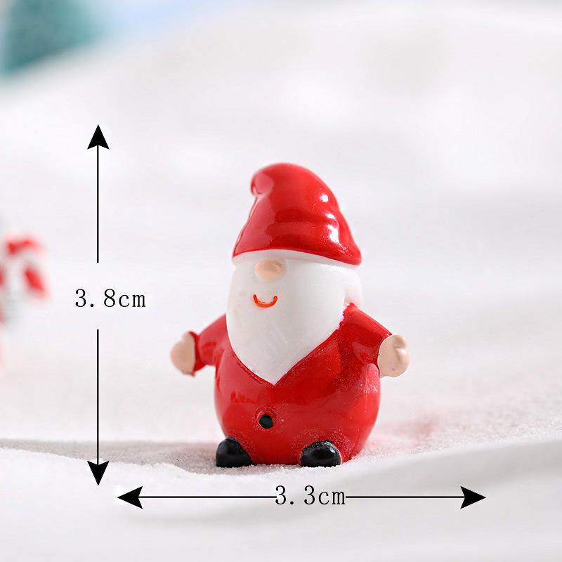 Weihnachtsdekoration aus Kunstharz Ornamente Niedliche Weihnachtsmannfiguren Mikrolandschaft Geschenk für Aquarium