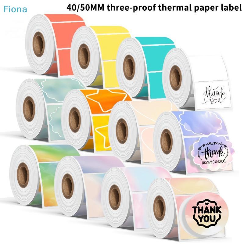 Assorted Decorative Thank You Stickers Roll, Colorful Scalloped Edge Label Stickers for Gift Wrapping & Greeting