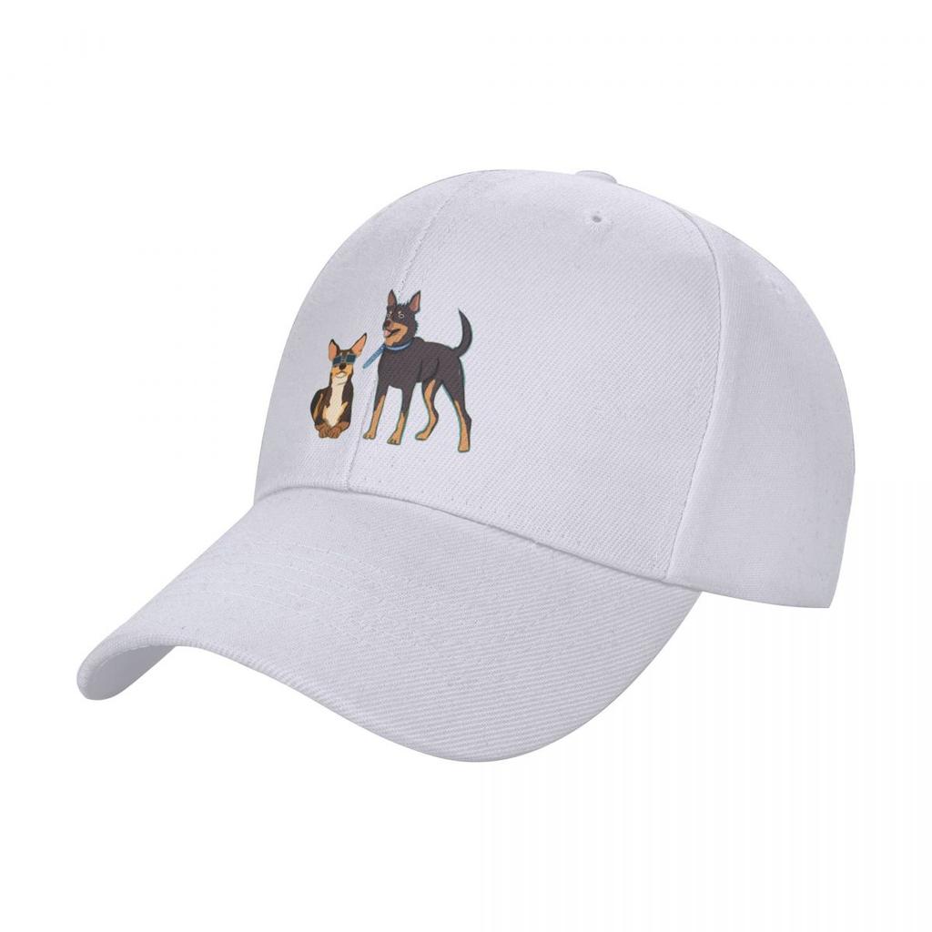 Australian Kelpie - Cute Tan and Black Dog Illustration Pattern Baseball Cap Mountaineering Sun Hat Custom Cap For Man Women's