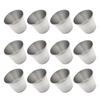 12 Pcs Wasser Tasse Becher Edelstahl Schuss Glas Suite Tragbare Geister Silber Kaffee Becher Kind