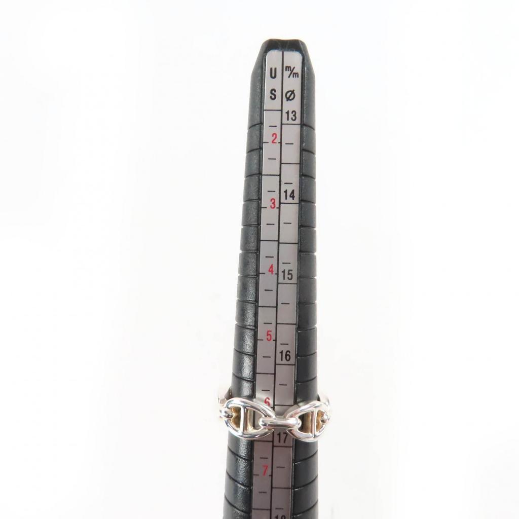 Excellent HERMES Ring Chaine d'Ancre Enchaine PM Silver AG925 Women Used