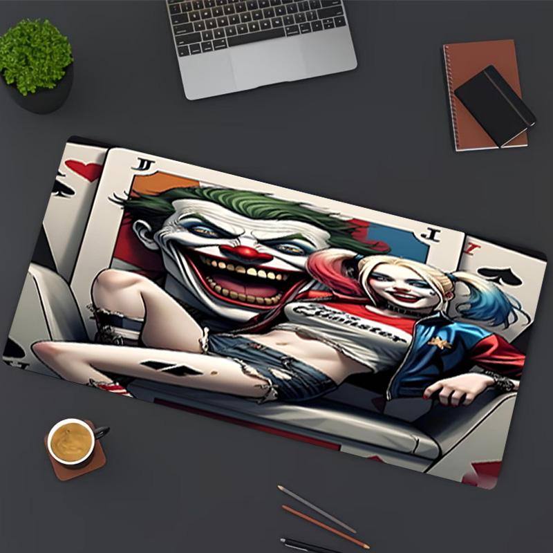 Harley Quinn Joker Print Mouse Pad, for Keyboard Pad Laptop PC Mat for Office Home Use, Desk Decor, Perfect Birthday Gift for Gamers