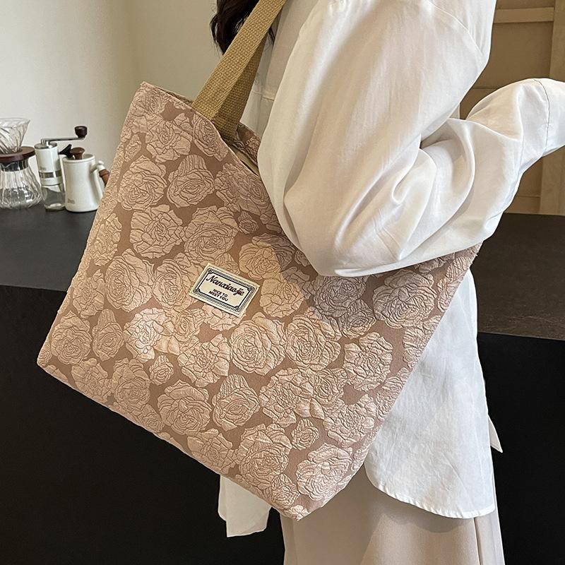 Korean Ins Niche Canvas Bag New Fashion Commuter Tote Bag Female College Students' Class Shoulder Bag
