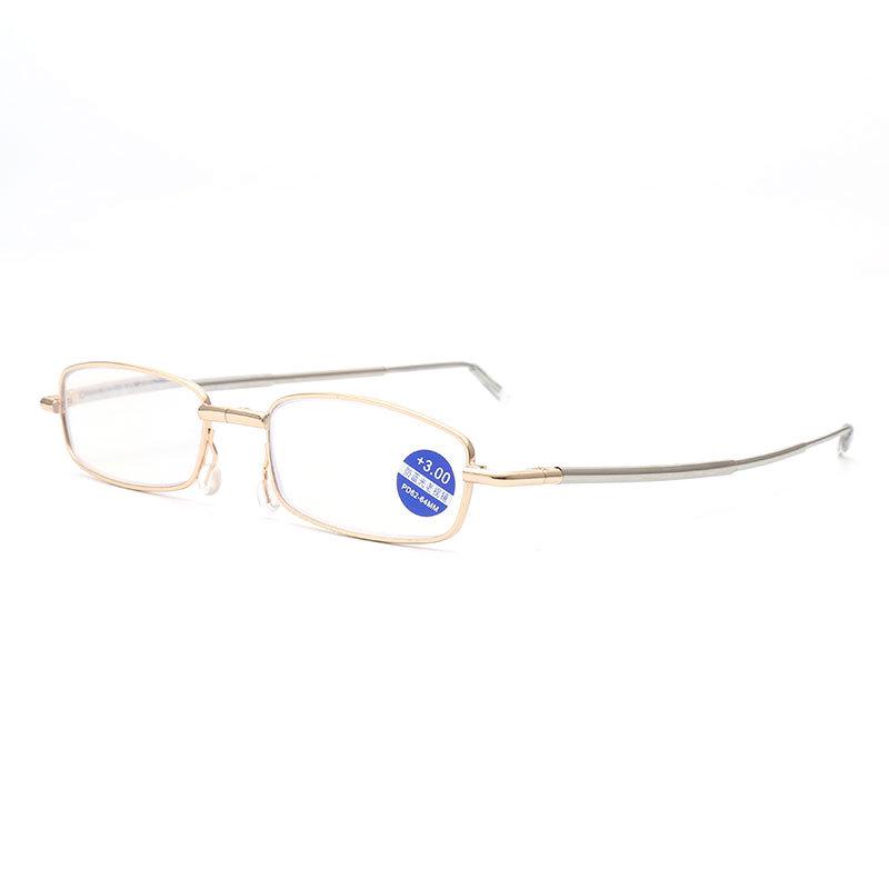 Premium HD Anti-Blue Light Foldable Aluminum Reading Glasses - Compact, Telescopic, Lightweight Design