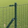 Fence Post Set 2 Pcs Green Powder Coated Steel