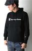 Hoodie Sweatshirt Long Sleeve Brushed Lining Classic Script Logo Print Hooded Sweatshirt Dark Green S [Champion] C3-Q107 Men's