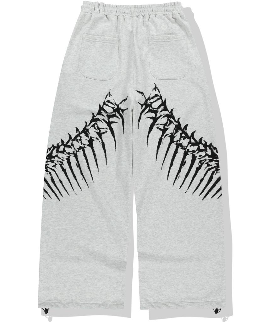 NOT4NERD Snake Bone Sweat Pants - Light Gray