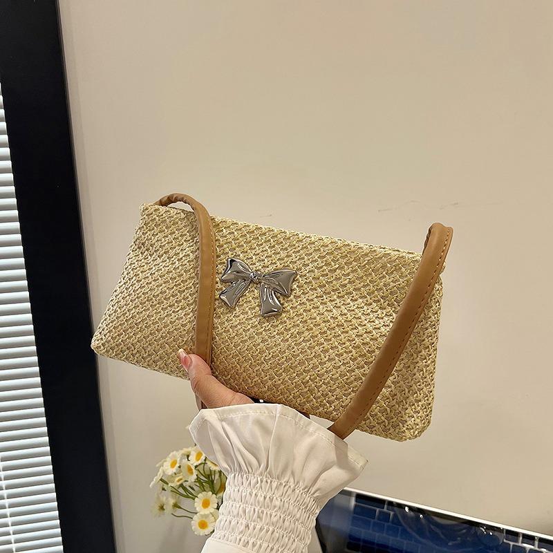 Woven Bag Women's New Fashion Bucket Bag Straw Bag Versatile Large Capacity Shoulder Oblique Span Bag