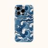 Blue Ocean Wave Phone Case for IPhone 17AIR 16E 16 15 14 13 12 11 17 Pro Max Plus Double-layer Back Cover