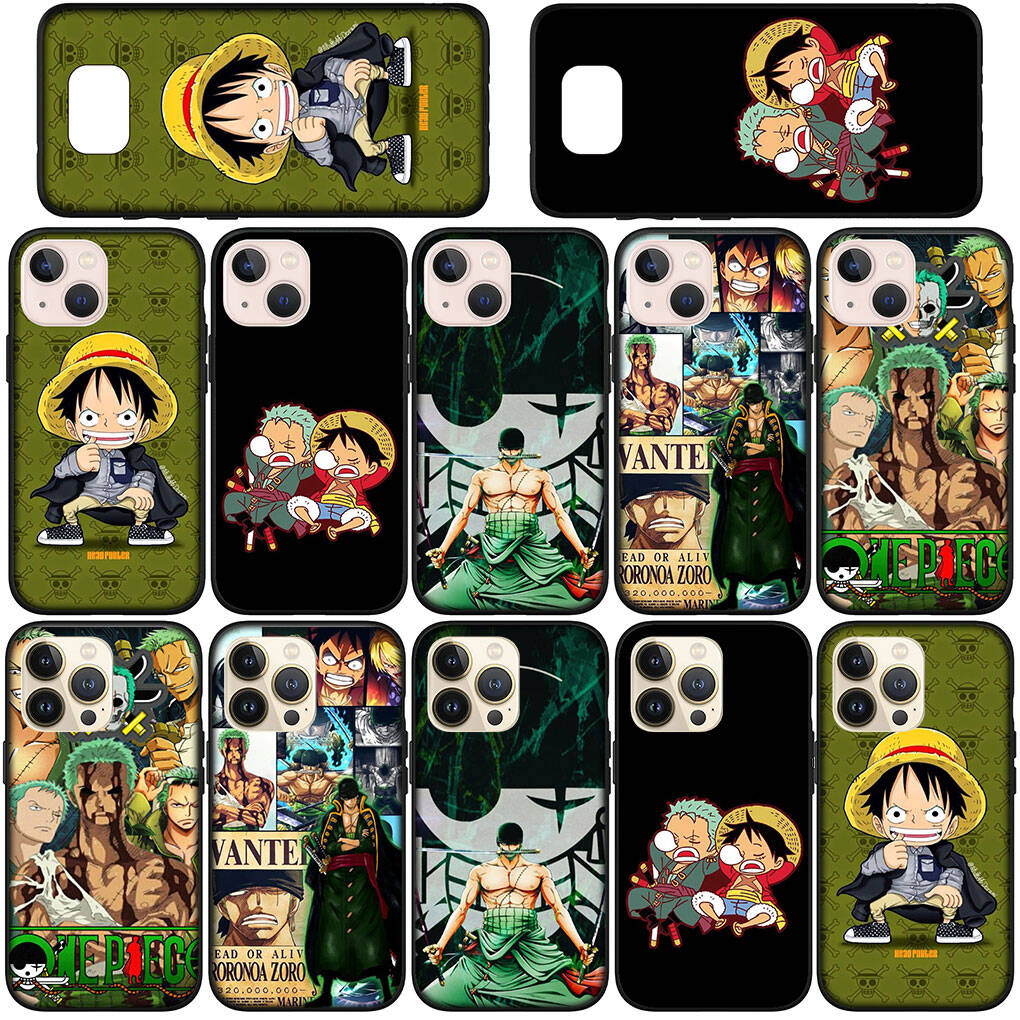 Phone Case for iPhone 17 15 16 Plus X Redmi Note 14 12 11 13 Pro Max Huawei P30 P20 Lite OPPO A60 A40 A80 A16 Cute Luffy One Piece Roronoa Zoro Cover