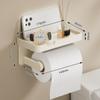 Wall-Mounted Toilet Paper Holder Rustproof Paper Roll Storage Shelf Tissue Rack  Washroom